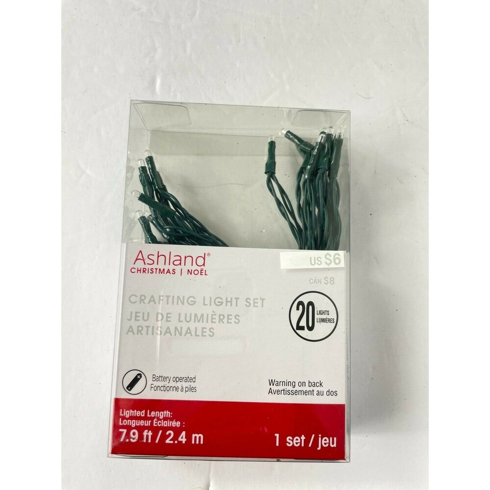 Ashland Christmas Crafting Light Set Battery Operated 7.9 ft 20 Lights